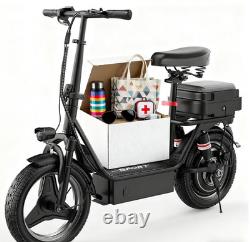 Electric Scooter with Seat Peak 1500W Motor Up to 22MPH 35 Miles 14 for Adults