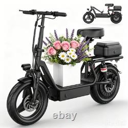 Electric Scooter with Seat Peak 1500W Motor Up to 25MPH 45 Miles 14 for Adults