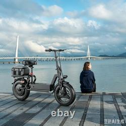 Electric Scooter with Seat Peak 1500W Motor Up to 25MPH 45 Miles 14 for Adults