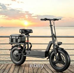 Electric Scooter with Seat Peak 1500W Motor Up to 25MPH 45 Miles 14 for Adults
