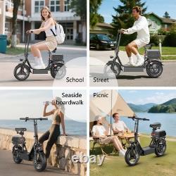 Electric Scooter with Seat Peak 1500W Motor Up to 30MPH 45 Miles Range 14