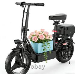 Electric Scooter with Seat Peak 1500W Motor Up to 30MPH 45 Miles Range 14