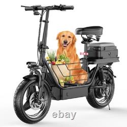 Electric Scooter with Seat for Adults 1500W Motor E Scooter With Rear Box 14 Tire