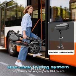 Electric Scooter with Seat for Adults 45 Miles Range Folding Commuter E-Scooter