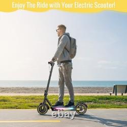 Electric Scooter with Side Light Adults 25mph 28miles Folding 600W E-Scooter APP