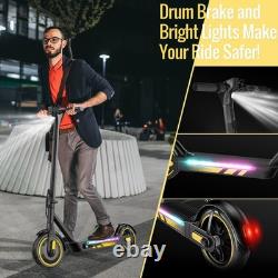 Electric Scooter with Side Light Adults 25mph 28miles Folding 600W E-Scooter APP