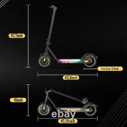 Electric Scooter with Side Light Adults 25mph 28miles Folding 600W E-Scooter APP