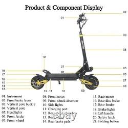 Electric Scooters 2400 Dual Motor Off Road Folding E-Scooter Commute pro scooter