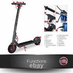 Fiat 3-Speed Portable Folding Electric Scooter 350W Motor (Black) with Helmet Bu