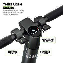 Foldable Adult 30km/h Lightweight Electric Scooter Portable Safe Urban Commuter