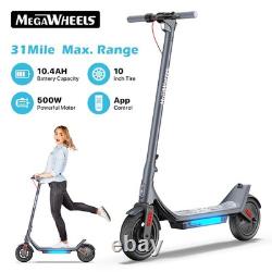 Foldable Adult Electric Scoote 500W 45MILES for Commute withAPP&Double Suspension