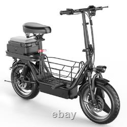 Foldable Adults Electric Scooter with Large Middle Basket 1500W 30MPH E-Scooter