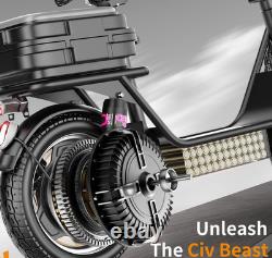 Foldable Adults Electric Scooter with Large Middle Basket 1500W 30MPH E-Scooter