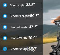 Foldable Adults Electric Scooter with Large Middle Basket 1500W 30MPH E-Scooter