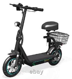 Foldable E Scooter Electric Scooter with Seat Adult Commuter Scooter 27mph 500W