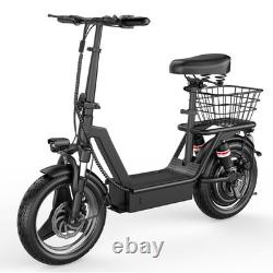 Foldable Electric Scooter 14Tire 1000W 45Miles Lightweight E-Scooter for Adults