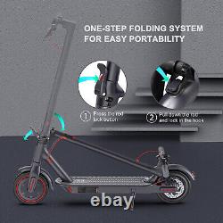 Foldable Electric Scooter Long Range E-Scooter 36V 10AH Battery 8.5 Solid Tires