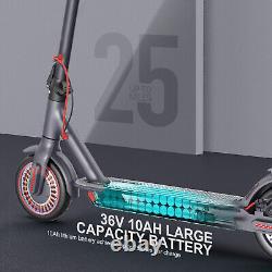 Foldable Electric Scooter Long Range E-Scooter 36V 10AH Battery 8.5 Solid Tires