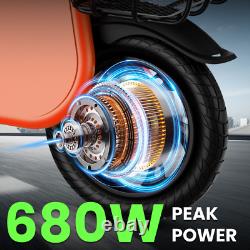 Foldable Electric Scooter for Adults with Seat & Carry Basket 680W 36V 25Miles Foldable Electric Scooter for Adults with Seat & Carry Basket 680W 36V 25Miles