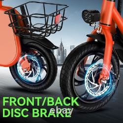 Foldable Electric Scooter for Adults with Seat & Carry Basket 680W 36V 25Miles Foldable Electric Scooter for Adults with Seat & Carry Basket 680W 36V 25Miles