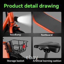 Foldable Electric Scooter for Adults with Seat & Carry Basket 680W 36V 25Miles Foldable Electric Scooter for Adults with Seat & Carry Basket 680W 36V 25Miles