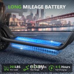 Foldable Electric Scooter with Seat & Basket, 17miles Max Range Front Suspension