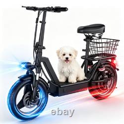 Foldable Electric Scooter with Seat for Adults, 1000W 45 Miles Commuter E-Scooter