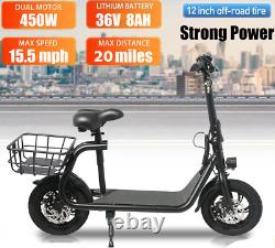 Foldable Sports Electric Scooter Bike Moped for Adult with Seat Commuter E-Scooter