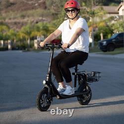 Foldable Sports Electric Scooter Bike Moped for Adult with Seat Commuter E-Scooter