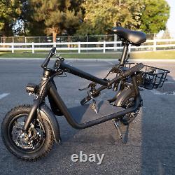 Foldable Sports Electric Scooter Bike Moped for Adult with Seat Commuter E-Scooter