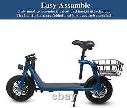 Folding 450W Sports Electric Scooter Adult with Seat Moped Commuter E-Scooter
