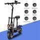 Folding Dual Motor 38AH 60V 6000W Adult Electric Scooter 11 Off Road Tire