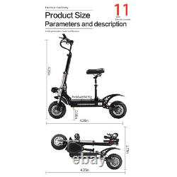 Folding Dual Motor 6000W Adult commute Electric Scooter 11 OFF-Road Tire USA