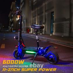 Folding Dual Motor 6000W Adult commute Electric Scooter 11 OFF-Road Tire USA