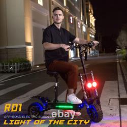 Folding Dual Motor 6000W Adult commute Electric Scooter 11 OFF-Road Tire USA