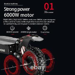Folding Dual Motor 6000W Adult commute Electric Scooter 11 OFF-Road Tire USA