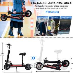 Folding Electric Scooter 24MPH 500W Urban Commuter Adult E-Scooter With Seat