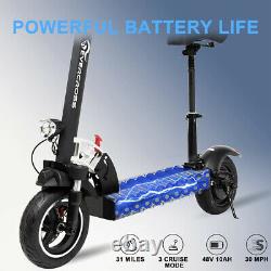 Folding Electric Scooter 30MPH 10AH E-Scooter 800w Motor For Adults Black