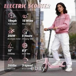 Folding Electric Scooter 350W 19MPH Lightweight Commuter E-Scooter APP UL 2272