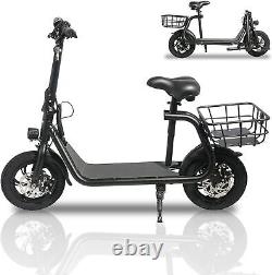 Folding Electric Scooter Adults 450W Motor 12 Off-Road Tires Long-Range Ebike