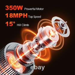 Folding Electric Scooter Adults Commuter E-scooter 350W 21Miles Range Fast Speed