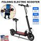 Folding Electric Scooter Long Range Adults E-Scooter with Seat Safe Urban Commuter