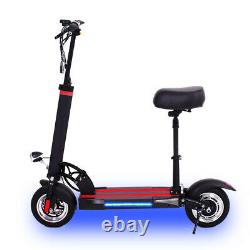 Folding Electric Scooter Portable 8AH Battery Rechargeable with LEDs and Paddle