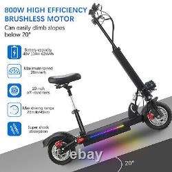 Folding Electric Scooter for Adults with 800W Motor 28Mph E Scooter with Seat
