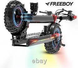 Freeboy Electric Scooter 48v 1200W For Adult 11Off Road Fat Tires Fast Speed US