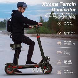 Freeboy Electric Scooter 48v 1200W For Adult 11Off Road Fat Tires Fast Speed US