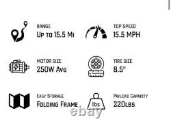 GOTRAX Apex PRO 250W Electric Scooter Black