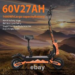 GT08 Electric Scooter 5600W 60V 27AH Fast 50MPH E-Scooter With Seat For Adults