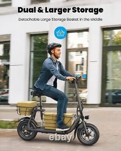 GYROOR 550W Electric Scooter with Seat for Pet and Adult, up to 20 Miles 18.6MPH