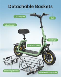 GYROOR 550W Electric Scooter with Seats Pet Friendly with Shock Absorption